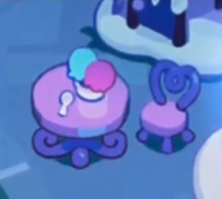 Pink and blue ice cream in the Blue Yogurt Academy