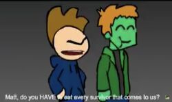 I love these two so much Blame kas for all the tomatt ill be posting -  #tomatt #mattom #eddsworld #shipsworld #tom #matt #eetom #ewmatt…