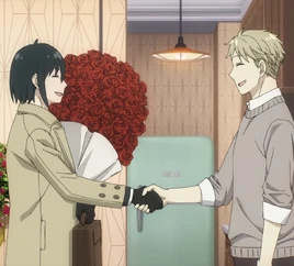 TwiYuri shaking hands