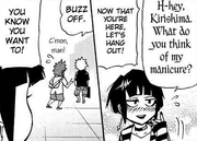 "H-hey, Kirishima What do you think of my manicure?"