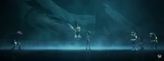 V and Uzi reuniting with Doll in episode 6
