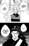 Kenjaku and Yuki talk about cursed energy