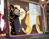 Sparkling Cookie’s Golden Star Guest and Cheesecake Cookie’s Party Royale costumes in front of Mont Blanc’s boutique