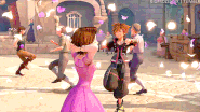 (Brunette) Rapunzel and Sora dancing 2