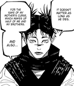Choso is okay with dying as long as Kenjaku is killed