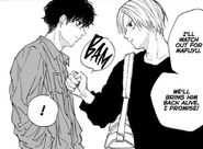 Shin promising Seba to bring Mafuyu back alive.