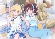 Yuki and Mayu posing for a picture (@Itaoka1)