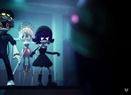 Uzi blocking off V from Doll