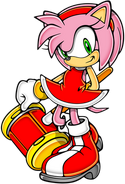 Amy Rose with her hammer