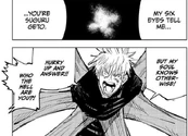 Gojo recognising/seeing through "Geto".