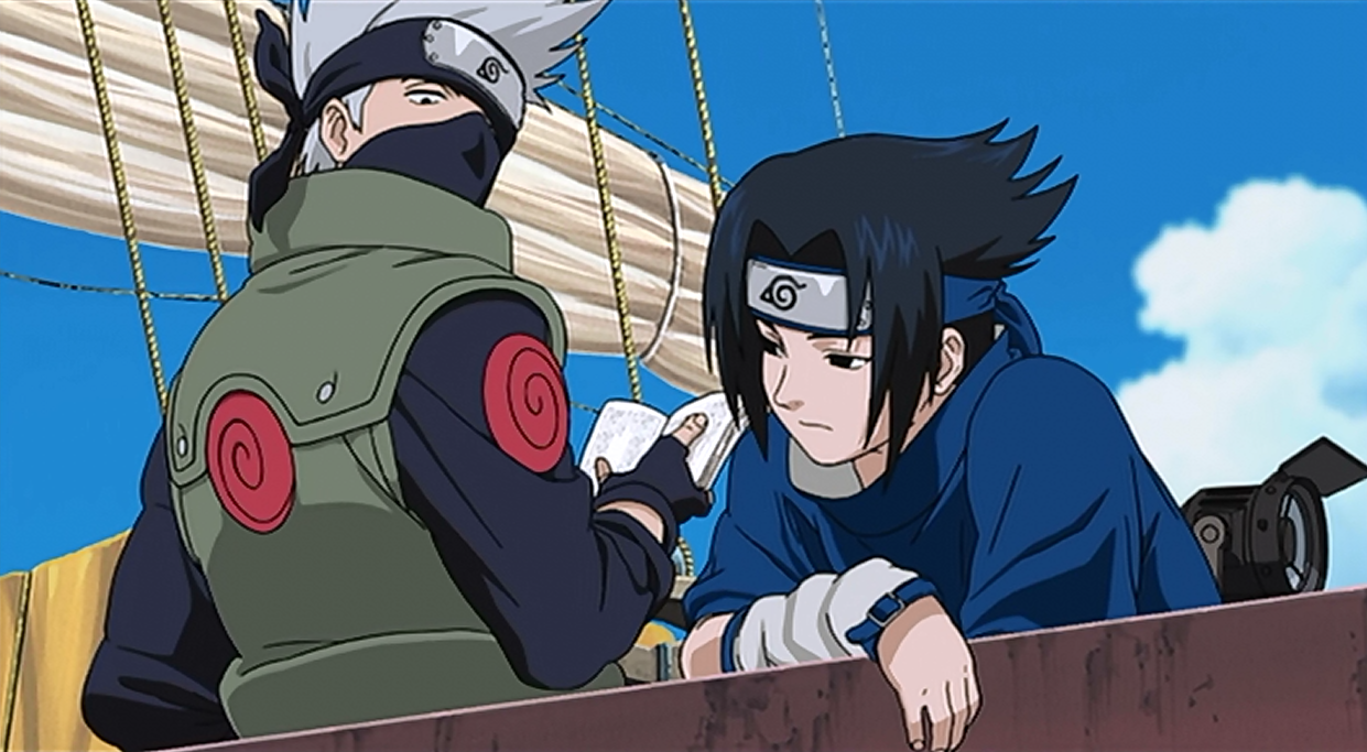 kakashi and sasuke chunin exams