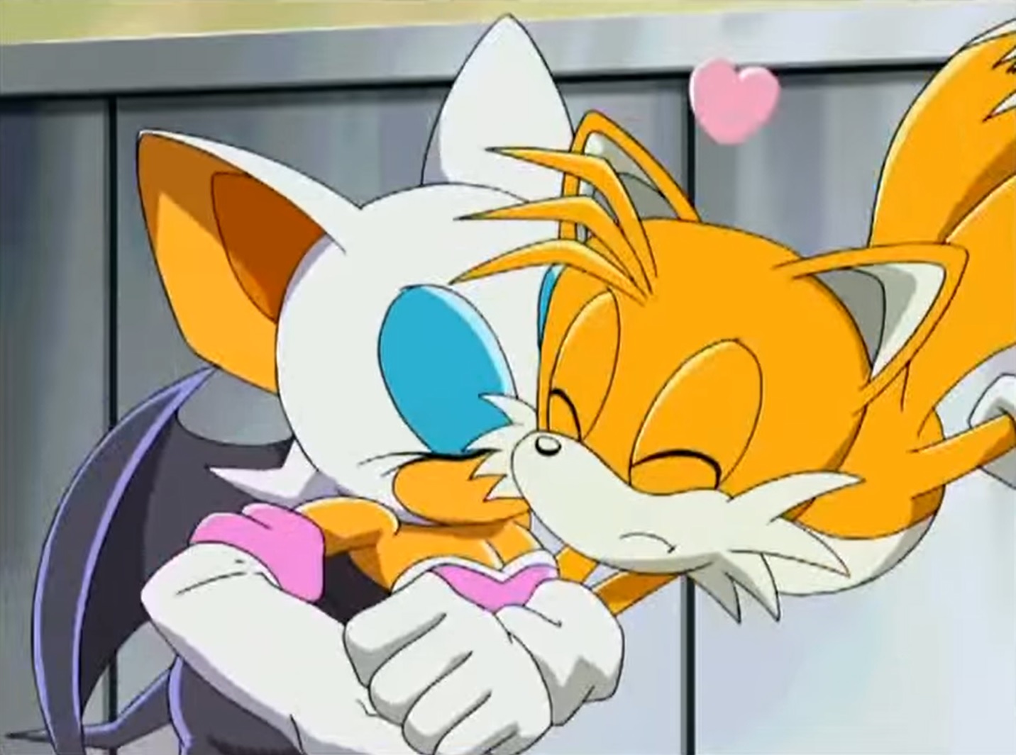 sonic x tails and cream kiss