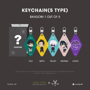 JJK X The Alley Cafe Collab Keychains (with Toji)