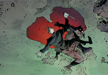 Endgame Joker and Batman in Bloody Heart.png