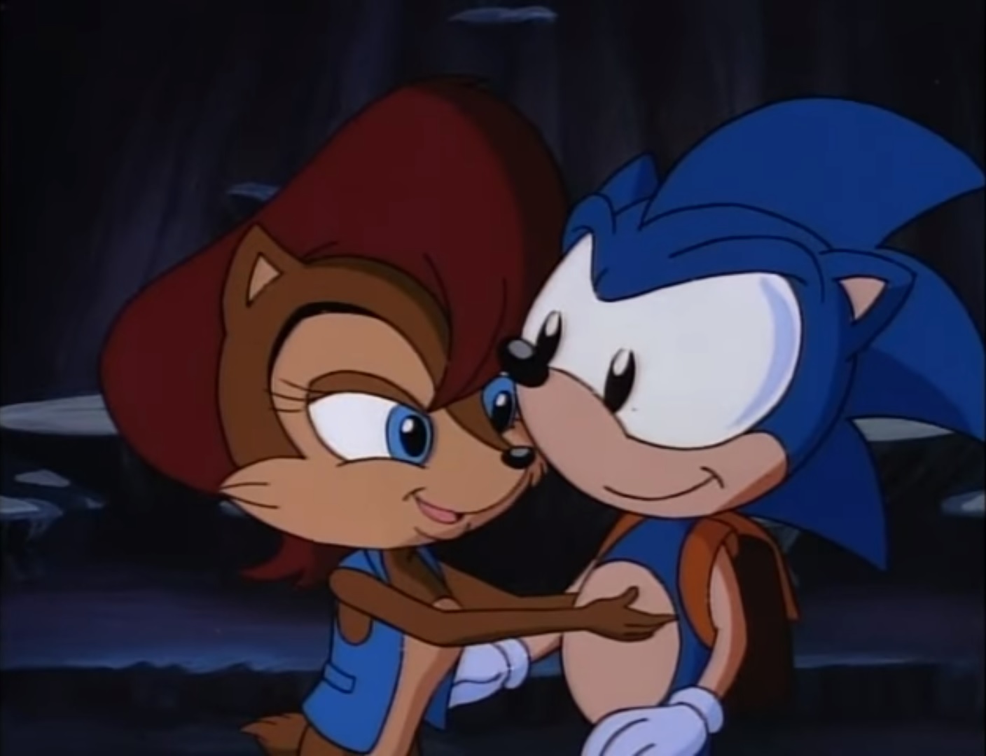 sally acorn and tails kiss