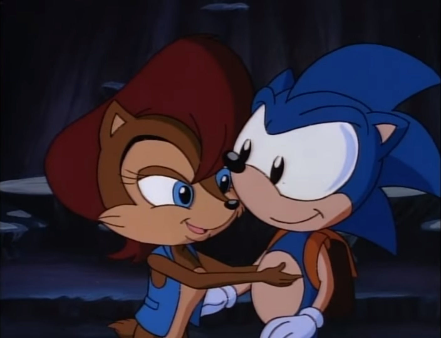 sonic and sally kiss