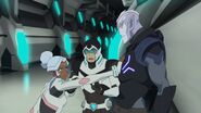 Shiro tells Allura, “Stop! It’s him! This is the Galra who set me free!”