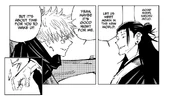 Kenjaku saying goodbye to Gojo