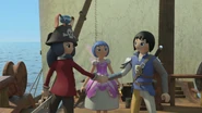 Ruby greets Alex when he and Twinkle aboarded her ship in "Origins - Part 2"