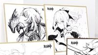 Jean and Diluc Shikishi art boards