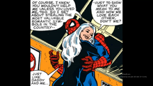 Felicia tricks Spider-Man into believing that she's crazy about him