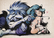 Valentine's Day card to promote Darkstalkers Resurrection