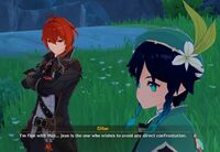 Diluc assumes Jean would avoid confronting Dvalin directly