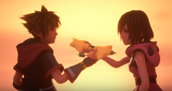 kingdom hearts sora and kairi drawing