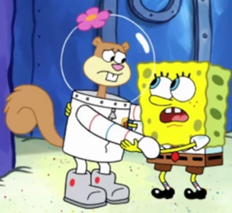 spongebob and sandy getting married