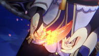 Ei watching Chiyo's horn crumble away.