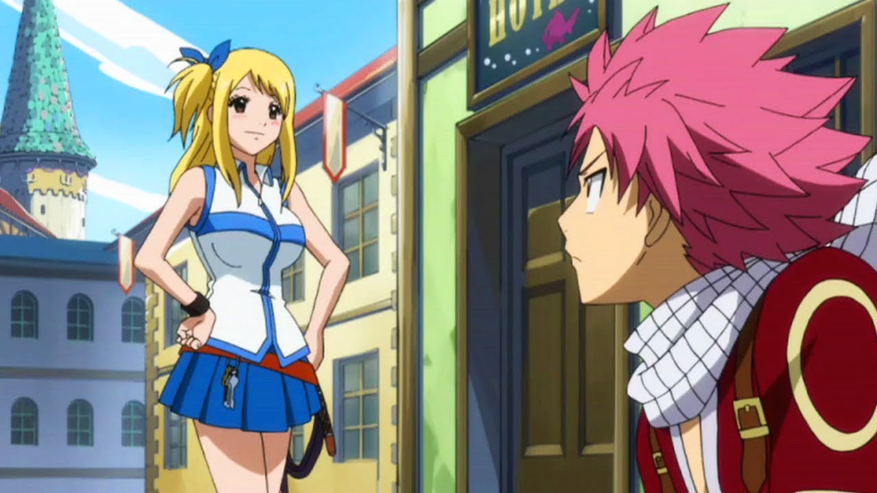 fairy tail lucy and natsu kissing episode