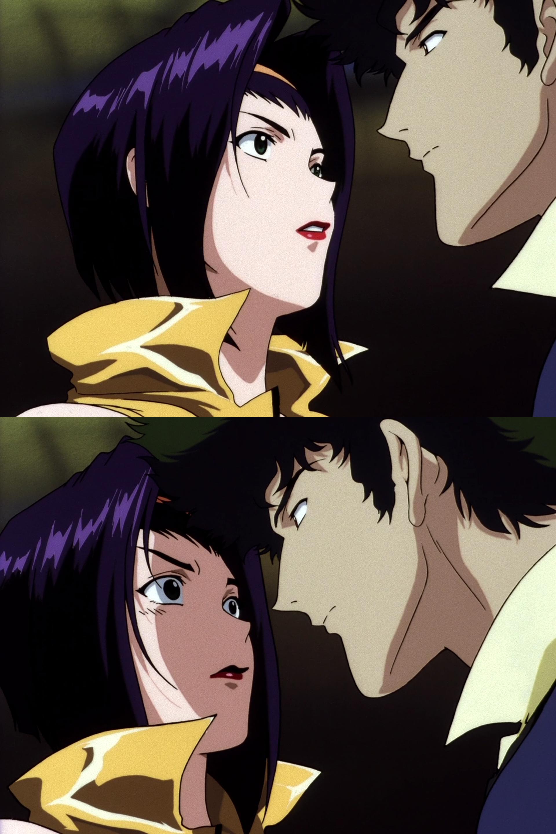 Funny Anime Cowboy Bebop Spiegel Spike Valentine Faye Black