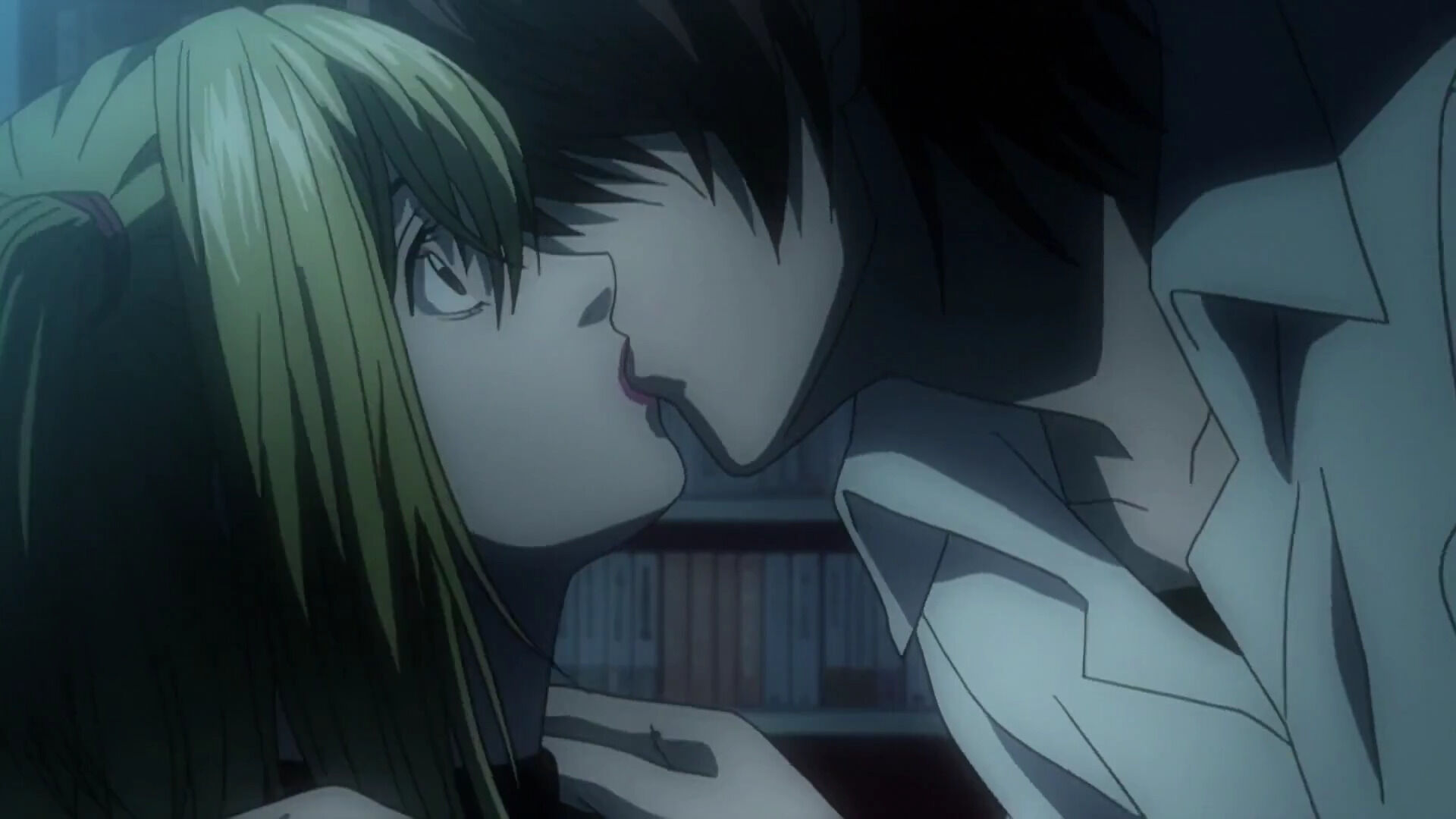 light yagami and misa amane kiss