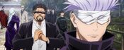 Gojo and Yaga facing Geto