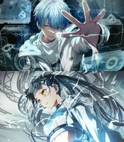 Touya as PUNCHER controlling over An as his FIGHTER (based from in-game costume details information)