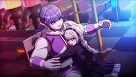 Nozomi hugging Moko