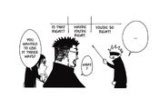 Yaga is baffled at Gojo's dialogue