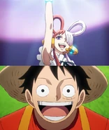 Luffy recognising Uta