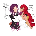 One of the first KafHime fanarts when the ship started getting popular (by @BlueTorqoui)
