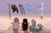 Ricky embarrassed at a half-naked Spencer