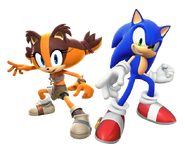 Sonic and Sticks by Banjo2015