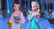 Belle and Elsa by mostlydisneyfemslash 2