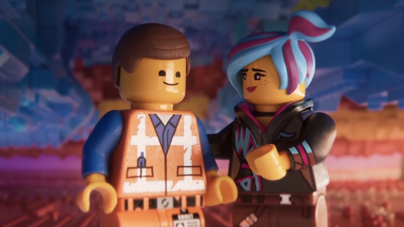 the lego movie emmet and lucy kiss