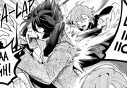Gentaro happily greets Dice