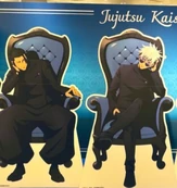 A cropped photo of a Cardboard cutout for the Kyoto Loft Vene event with products featuring the original visual "Chair: Blue" and more