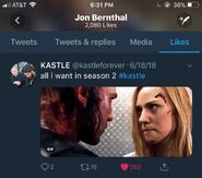 Jon Bernthal liking Kastle posts