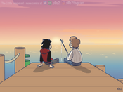 Chilling together.