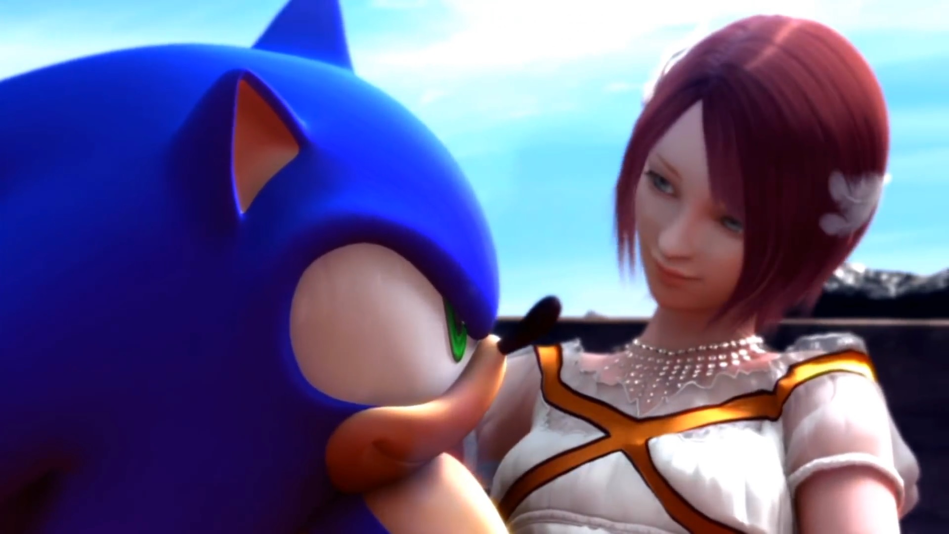 Sonic and Elise, elise, shadow, silver, sonic, sonic 06, sonic