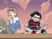 Ricky grimaces at the sight, whereas Spencer is still distracted with his popsicle.