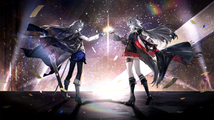 Arknights - I Portatori dei Velluti - Lappland gives her mask to Texas